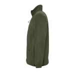 Polyester fleece jacket bedrukken met logo SOL'S North 300 g/m2 kleur miliair groen zij aanzicht