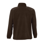 Polyester fleece jacket bedrukken met logo SOL'S North 300 g/m2 kleur donker bruin achter aanzicht