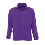 Polyester fleece jacket bedrukken met logo SOL'S North 300 g/m2 kleur paars tweede weergave