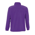 Polyester fleece jacket bedrukken met logo SOL'S North 300 g/m2 kleur paars achter aanzicht