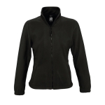 Polyester gepersonaliseerde fleece jackets voor dames SOL'S North 300 g/m2 kleur zwart