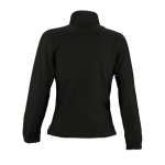 Polyester gepersonaliseerde fleece jackets voor dames SOL'S North 300 g/m2 kleur zwart achter aanzicht