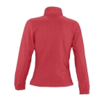 Polyester gepersonaliseerde fleece jackets voor dames SOL'S North 300 g/m2 kleur rood achter aanzicht