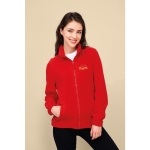 Polyester gepersonaliseerde fleece jackets voor dames SOL'S North 300 g/m2 kleur rood