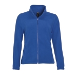 Polyester gepersonaliseerde fleece jackets voor dames SOL'S North 300 g/m2 kleur koningsblauw derde weergave