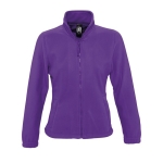 Polyester gepersonaliseerde fleece jackets voor dames SOL'S North 300 g/m2 kleur paars tweede weergave