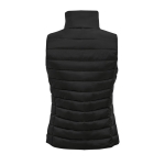 Dames bodywarmers met logo van nylon en polyester 180 g/m2 SOL'S Wave kleur zwart achter aanzicht