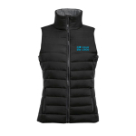 Dames bodywarmers met logo van nylon en polyester 180 g/m2 SOL'S Wave weergave met bedrukking