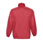 Voordelige waterdichte unisex windjack 210 g/m2 SOL'S Surf kleur rood achter aanzicht