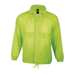 Voordelige waterdichte unisex windjack 210 g/m2 SOL'S Surf kleur neon groen