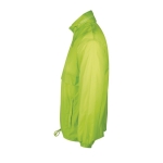 Voordelige waterdichte unisex windjack 210 g/m2 SOL'S Surf kleur neon groen zij aanzicht