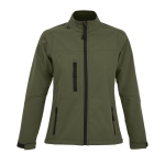 Waterdichte softshelljassen met logo voor dames 340 g/m2 SOL'S Roxy kleur miliair groen