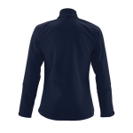 Waterdichte softshelljassen met logo voor dames 340 g/m2 SOL'S Roxy kleur ultramarijn blauw achter aanzicht