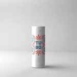 Gepersonaliseerde longdrinkglas van 230 ml Tube kleur wit