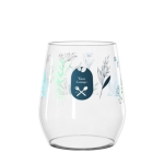 Vaatwasmachinebestendige glazen bedrukt lounge Crystal Tumbler 380ml kleur doorzichtig