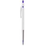 Bic pen bedrukken met zwarte inktdrukknop BIC® M10® Clip kleur wit