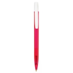 Pen BIC® Media Clic Clear | Blauwe inkt kleur roze