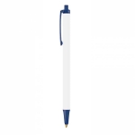 Duurzame bic pennen met logo  BIC® Clic Stic Ecolutions® kleur marineblauw