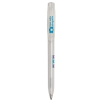 Rollerballpennen met helderblauwe inkt BIC® Super Clip kleur wit