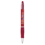 Bic pennen met rubberen grip blauwe inkt bedrukken BIC® Click kleur rood