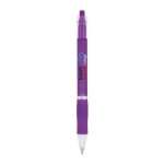 Bic pennen met rubberen grip blauwe inkt bedrukken BIC® Click kleur paars