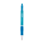 Bic pennen met rubberen grip blauwe inkt bedrukken BIC® Click kleur lichtblauw