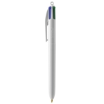 Bedrukte bic pen met vier kleureninkt BIC® 4 Colours kleur wit