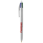 Bedrukte bic pen met vier kleureninkt BIC® 4 Colours kleur wit