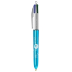 Bic pennen met glanzende afwerking bedrukken BIC® 4 Colors Shine kleur blauw