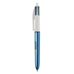 Bic pennen met glanzende afwerking bedrukken BIC® 4 Colors Shine kleur blauw