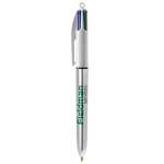 Bic pennen met glanzende afwerking bedrukken BIC® 4 Colors Shine kleur zilver