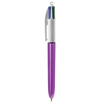 Bic pennen met glanzende afwerking bedrukken BIC® 4 Colors Shine kleur paars