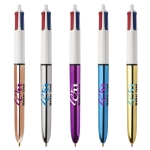 Bic pennen met glanzende afwerking bedrukken BIC® 4 Colors Shine kleur lichtroze