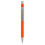 Moderne metalen blauwschrijvende pennen BIC® Metal Pro Soft kleur oranje