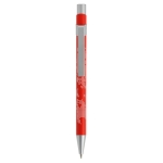 Pen BIC® Metal Pro Matt | Blauwe inkt kleur rood