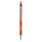 Pen BIC® Metal Pro Matt | Blauwe inkt kleur oranje