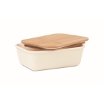 Lunchbox met bamboe deksel bedrukken met logo 1L Mix Bamboo kleur beige tweede weergave