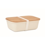 Lunchbox met bamboe deksel bedrukken met logo 1L Mix Bamboo kleur beige derde weergave