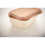 Lunchbox met bamboe deksel bedrukken met logo 1L Mix Bamboo kleur beige foto bekijken achtste weergave