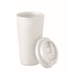 Dubbelwandige plastic koffiebeker bedrukken 475ml Large kleur wit tweede weergave