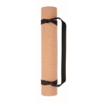 Gepersonaliseerde kurken yogamat met logo Yoga Cork kleur beige tweede weergave