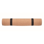 Gepersonaliseerde kurken yogamat met logo Yoga Cork kleur beige derde weergave