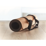 Gepersonaliseerde kurken yogamat met logo Yoga Cork kleur beige sfeervolle weergave