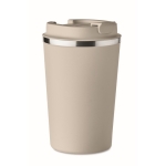 Elegante lekvrije roestvrijstalen bedrukte thermosbekers van 350ml kleur beige