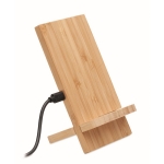 Bamboestandaard met snel oplaadbare draadloze oplader Support kleur hout