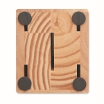 Houten messenset met opdruk inclusief standaard Wooden kleur hout achtste weergave