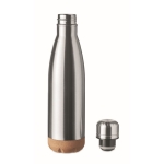 Roestvrijstalen fles met kurkbasis 600ml Inox Cork kleur mat zilver tweede weergave