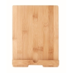 Opvouwbare standaard met logo voor tablet of mobiel Bamboo kleur hout zesde weergave