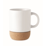 Keramische mokken met kurkbasis 300ml Sublim Cork kleur wit