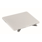 Aluminium opvouwbare laptopstandaard met antislip pads Tristand kleur mat zilver vierde weergave